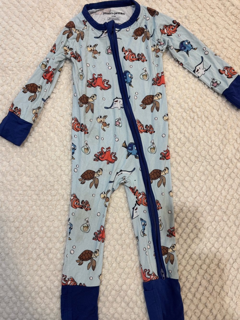 🐠 Jensen Jammies Finding Nemo 6–12M Romper 🐢